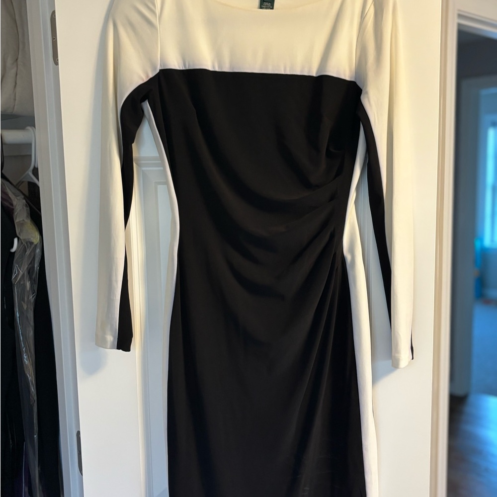 Elegant Black and White Dress